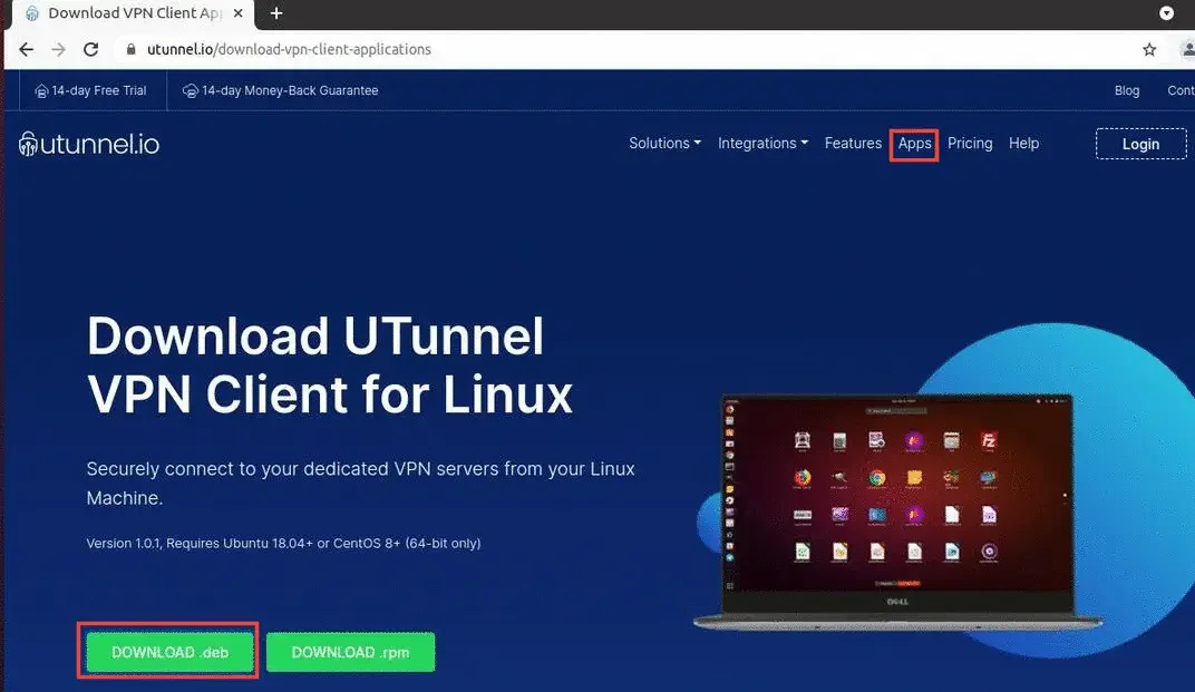 How to Install and Configure UTunnel VPN on Linux download .deb build