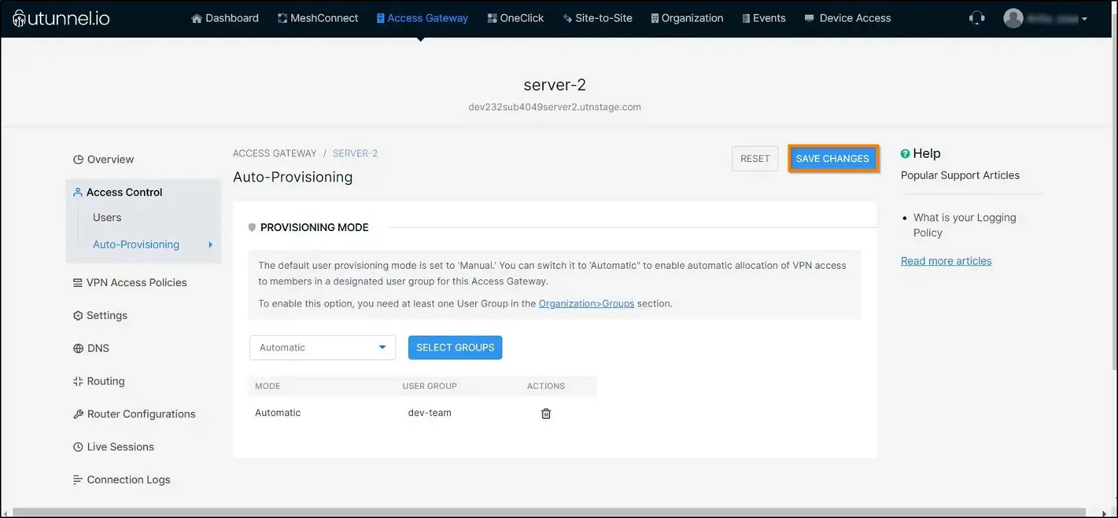 How to enable user provisioning on a server user provisioning