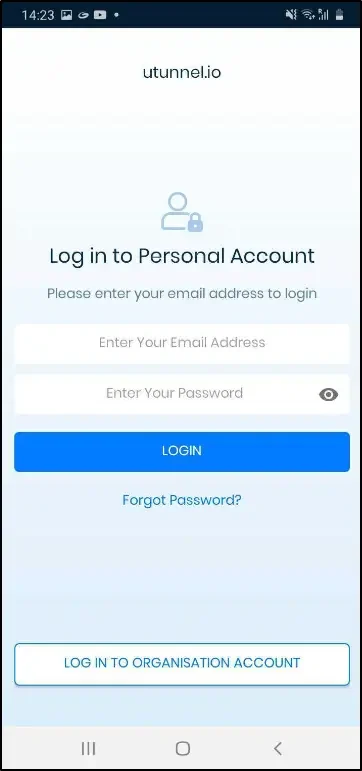 Android VPN application features explained login
