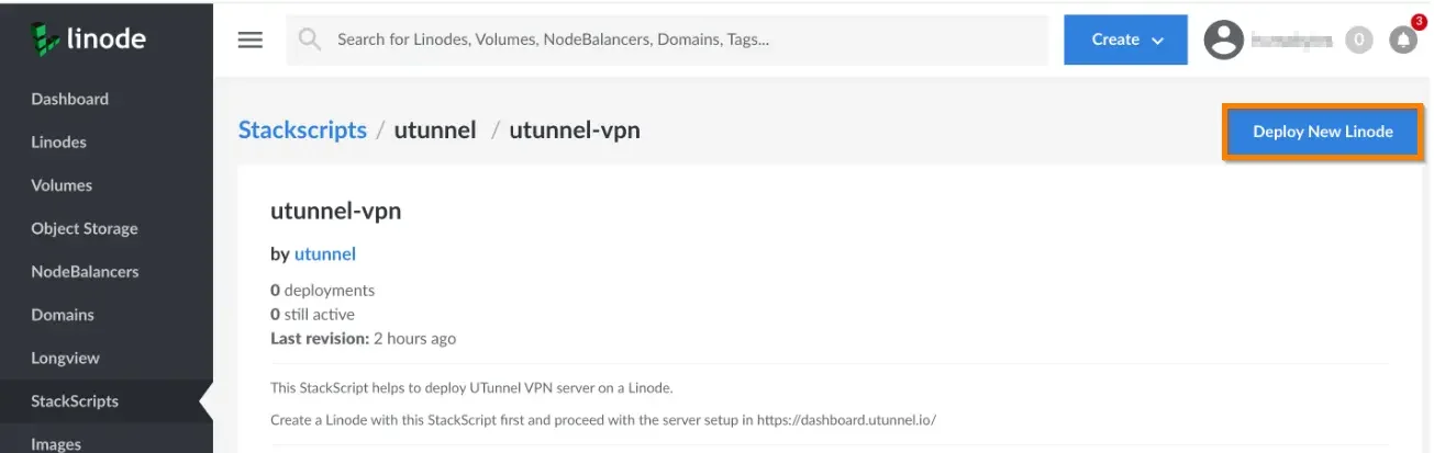 How to setup VPN server in Linode deploy new Linode