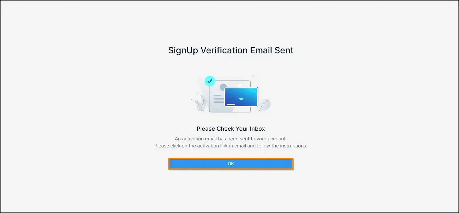 How to signup as organization signup verification email notification