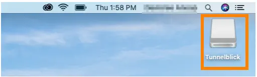 openvpn with tunnelblick in macos mounted disk