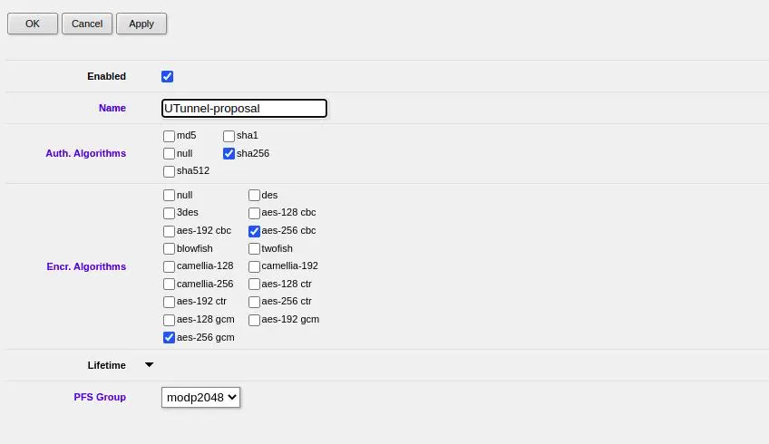 How to create site-to-site connection with Mikrotik router navigate to Proposal and key in details