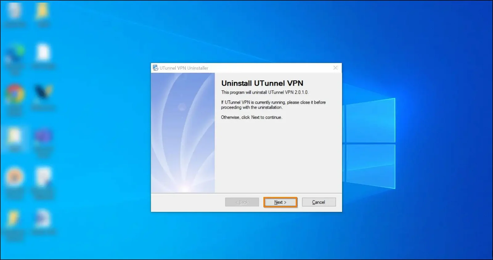 How to clean install windows VPN client UTunnel VPN uninstaller