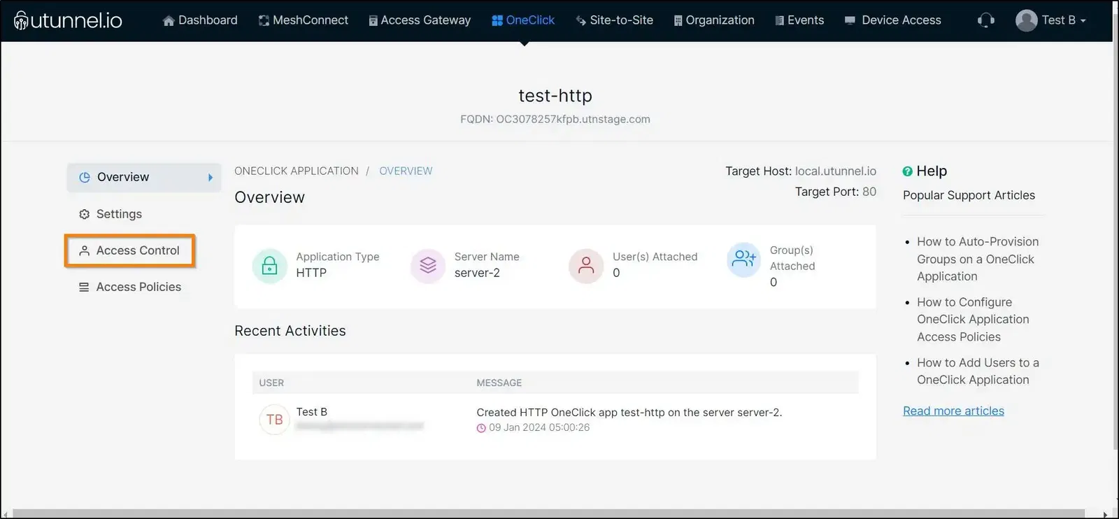 zero trust application access control