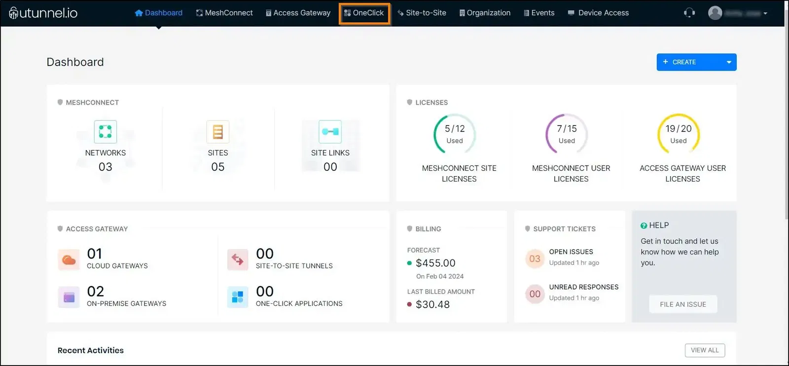 How to Create an HTTP or HTTPS OneClick Application dashboard