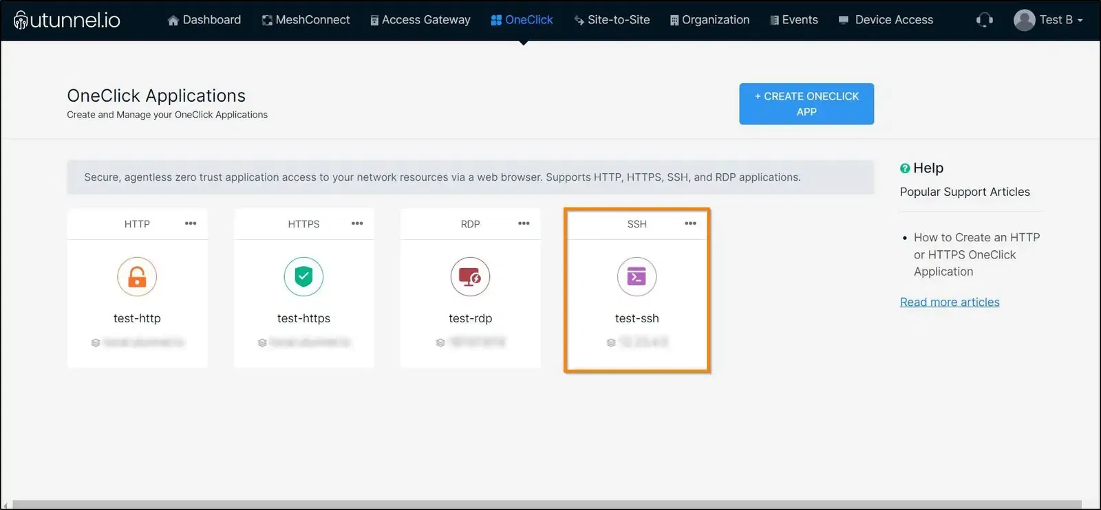 zero trust application SSH access