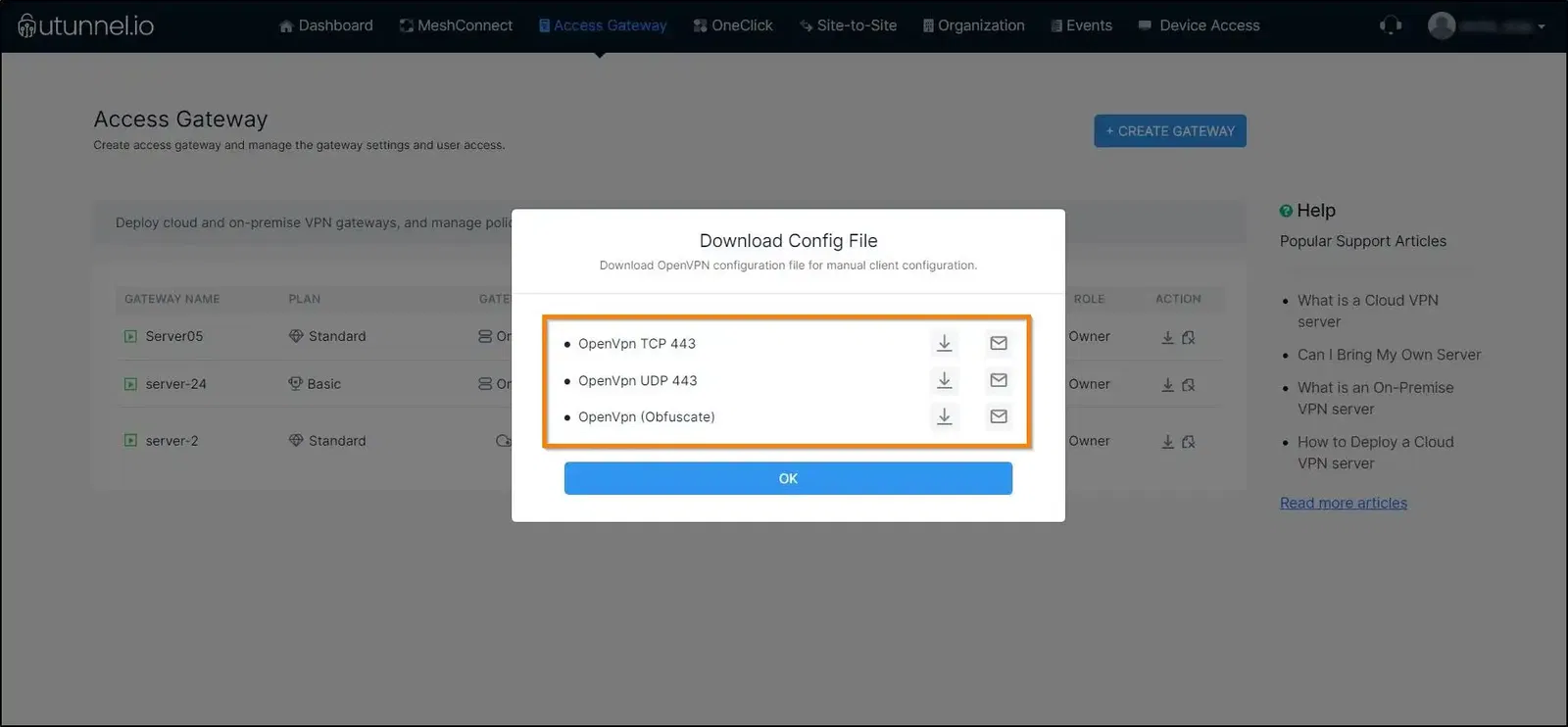 openvpn download protocol selection screen