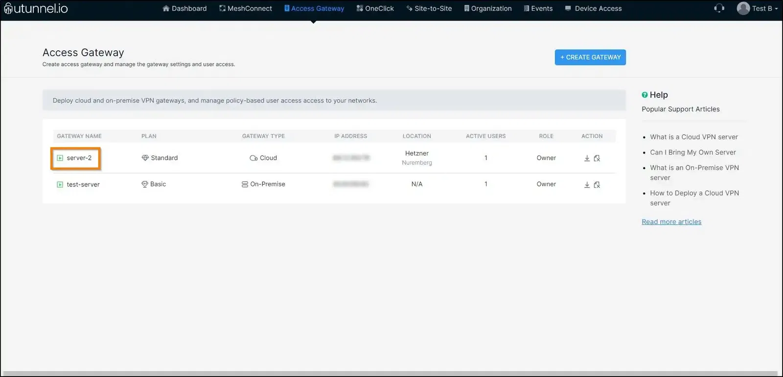 How to enable VPN logs and stats servers page