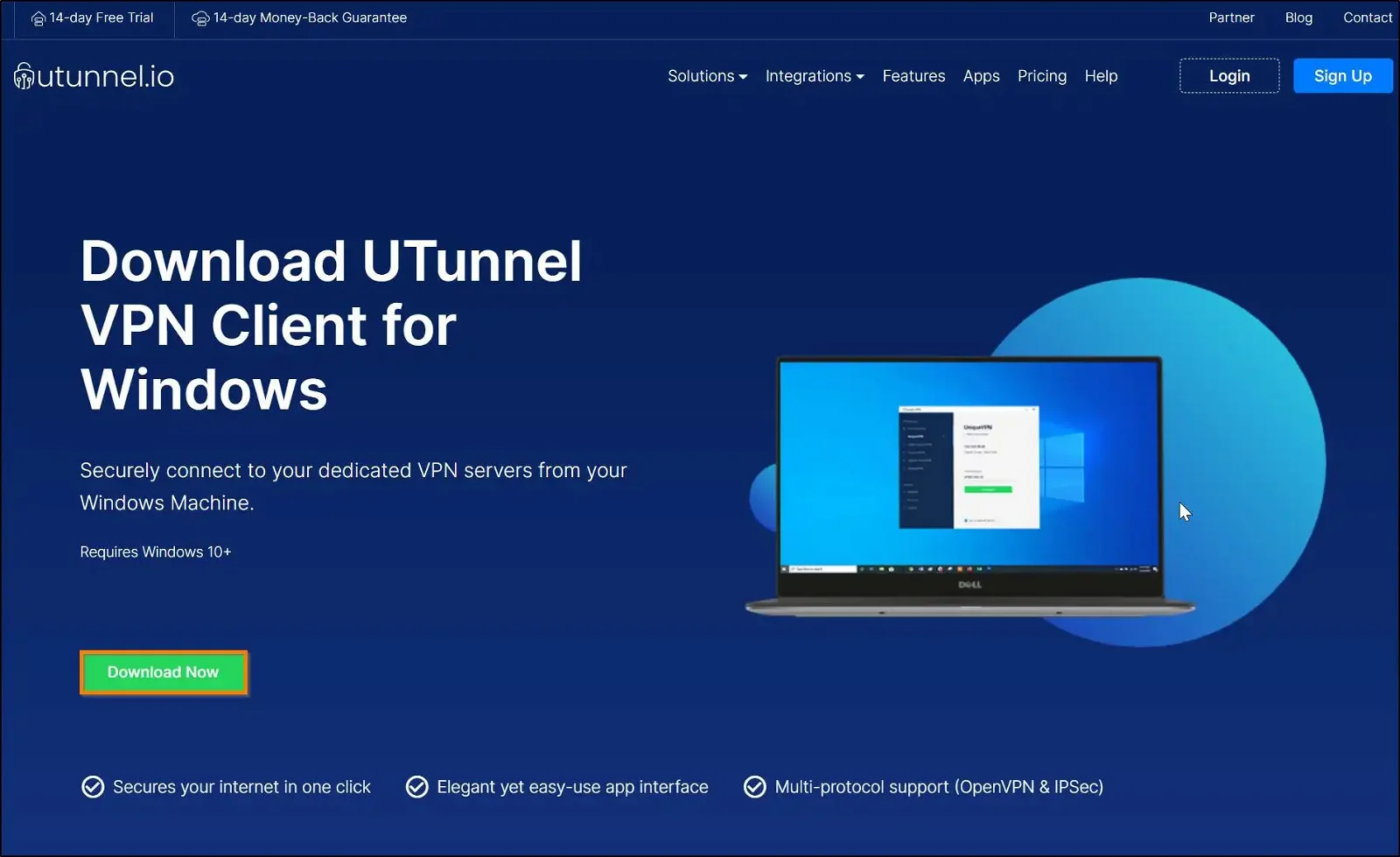 How to install VPN client on Windows 10 or 11 download UTunnel VPNclient app for windows