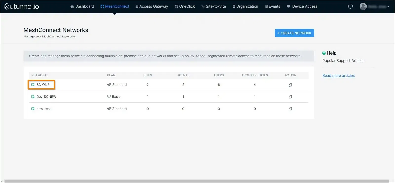 How to manage users on a MeshConnect network overview