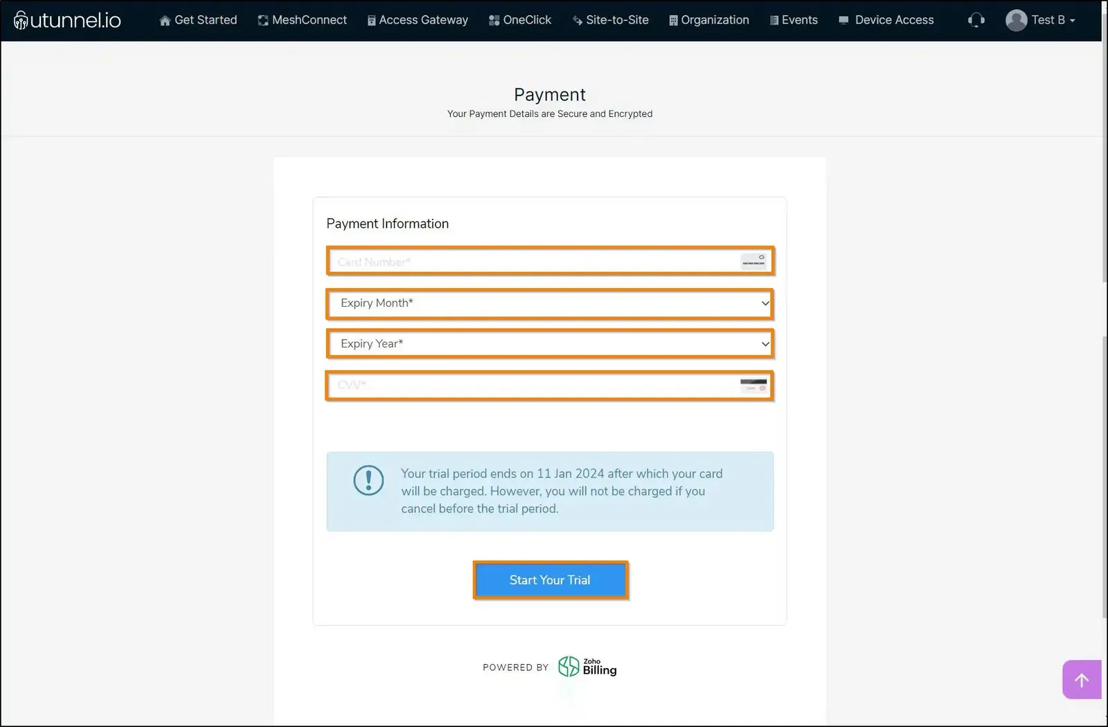 exoscale vpn server payment confirmation page