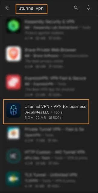 install android vpn client search utunnel