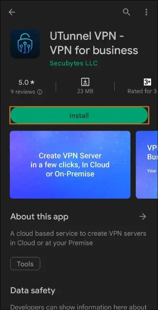 install android vpn client install utunnel